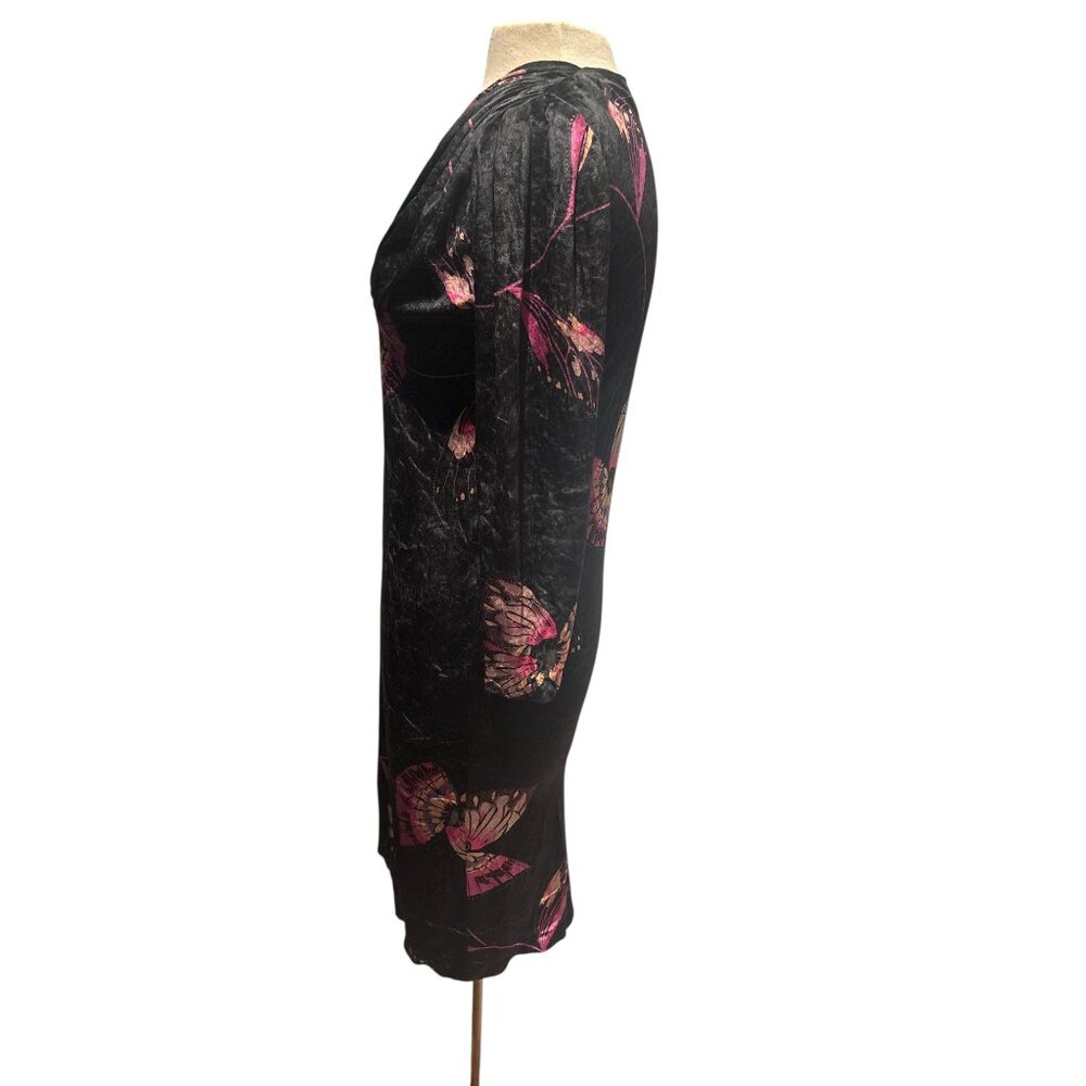 Diana Bentalls Vintage Velvet Butterfly Dress — Size 12 / M | Whimsy Goth, Y2K B - Picture 3 of 13